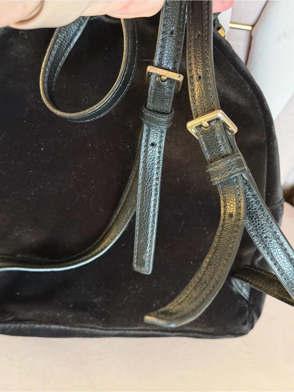 kate spade New York Black Velvet Small Backpack